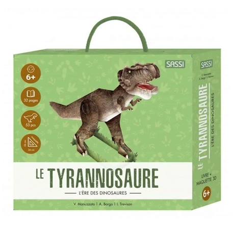 Modèle 3D & livre, Le tyrannosaure VERT 1 - vertbaudet enfant 