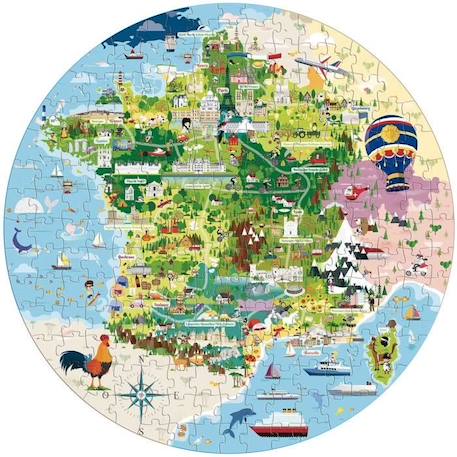 Puzzle & Livre - Voyagez, découvrez, explorez, La France BLEU 2 - vertbaudet enfant 