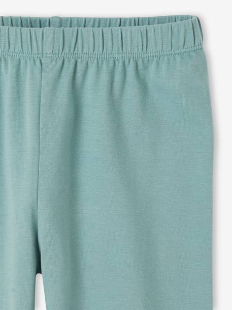 Lot de 2 leggings fille mi-mollets gris chiné+mauve+vert émeraude 17 - vertbaudet enfant 