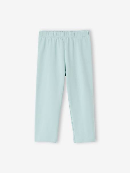 Lot de 2 leggings fille mi-mollets gris chiné+mauve+vert émeraude 15 - vertbaudet enfant 