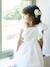 Robe cérémonie fille satin de coton à volants blanc+écru+rose pâle+vert sauge 11 - vertbaudet enfant 