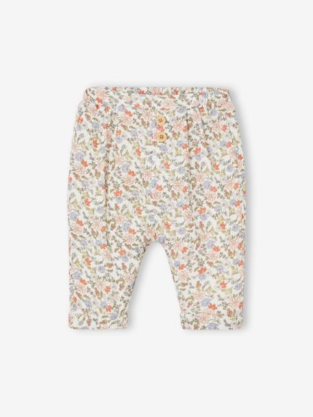 Bébé-Pantalon coupe sarouel en gaze de coton