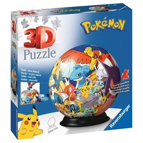 Puzzle 3D Ball Pokémon 72 pièces - Ravensburger - Puzzle enfant 3D sans colle - Dès 6 ans JAUNE 2 - vertbaudet enfant 