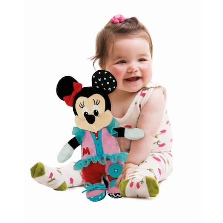Clementoni - Montessori - Baby Minnie - Peluche à Habiller BLANC 2 - vertbaudet enfant 
