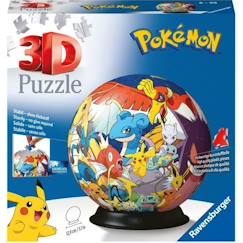 -Puzzle 3D Ball Pokémon 72 pièces - Ravensburger - Puzzle enfant 3D sans colle - Dès 6 ans