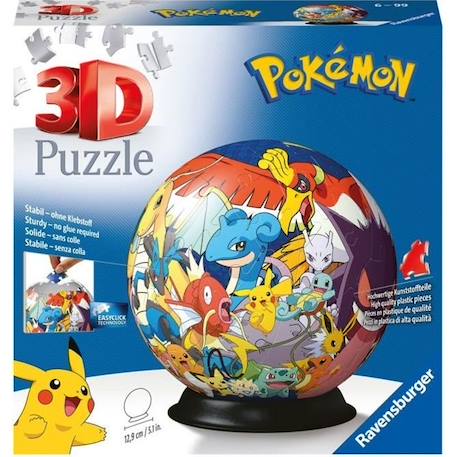 Puzzle 3D Ball Pokémon 72 pièces - Ravensburger - Puzzle enfant 3D sans colle - Dès 6 ans JAUNE 1 - vertbaudet enfant 