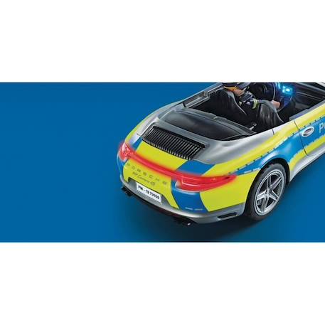 PLAYMOBIL - Porsche 911 Carrera 4S Police - 2 policiers et accessoires - Effets sonores et lumineux BLEU 4 - vertbaudet enfant 