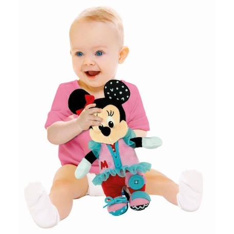 Clementoni - Montessori - Baby Minnie - Peluche à Habiller BLANC 4 - vertbaudet enfant 