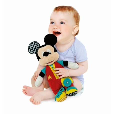 Clementoni - Montessori - Baby Mickey - Peluche à Habiller BLANC 2 - vertbaudet enfant 