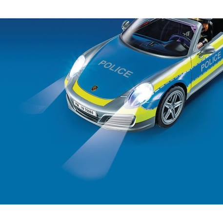 PLAYMOBIL - Porsche 911 Carrera 4S Police - 2 policiers et accessoires - Effets sonores et lumineux BLEU 5 - vertbaudet enfant 