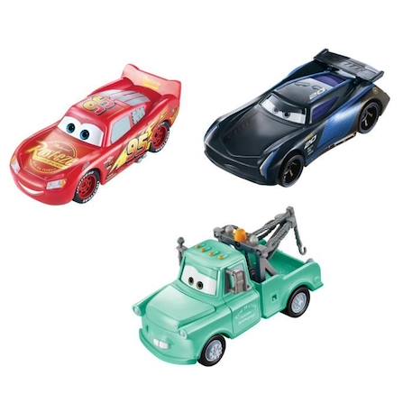 Pack de 3 mini-véhicules Cars Color Changers - MATTEL - Flash McQueen,  Martin et Bobby Swift - 3 ans et + rouge - Mattel