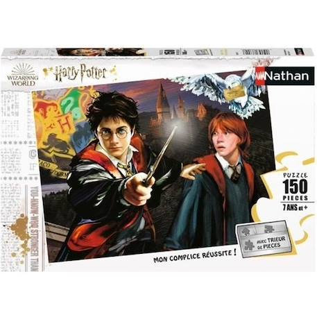 HARRY POTTER Puzzle 150 pièces - Harry Potter et Ron Weasley - Nathan - Puzzle Enfant + Trieur - Dès 7 ans NOIR 1 - vertbaudet enfant 