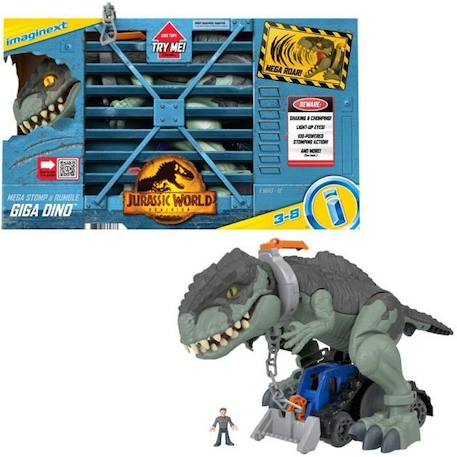 Imaginext - Fisher Price - Mega Dino Terreur - Figurine d'action 1er age - 3 ans et + GRIS 1 - vertbaudet enfant 