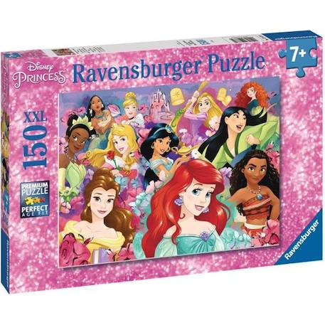 Puzzle Disney Princesses 150 pièces XXL Ravensburger - Les rêves deviennent réalité - Enfant 7 ans et plus ROSE 1 - vertbaudet enfant 