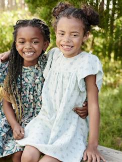 Robe imprimée fleurs en gaze de coton fille  - vertbaudet enfant