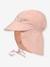 Casquette protège nuque anti-UV LÄSSIG blanc+rose 4 - vertbaudet enfant 