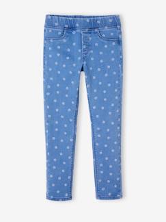 Tregging en molleton effet denim fille  - vertbaudet enfant