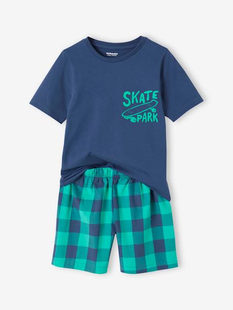 Pyjashort skate garçon bleu océan 1 - vertbaudet enfant 