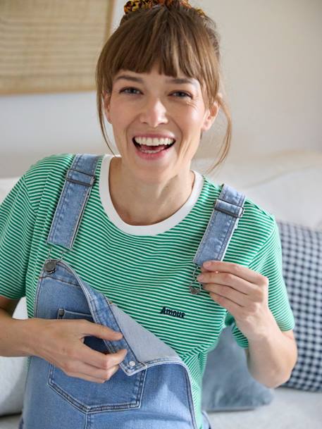 Salopette en jean coupe mom grossesse et allaitement double stone 3 - vertbaudet enfant 