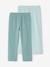 Lot de 2 leggings fille mi-mollets gris chiné+mauve+vert émeraude 13 - vertbaudet enfant 