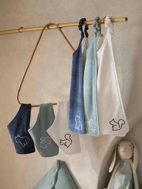Lot de 3 grands bavoirs bleu grisé 1 - vertbaudet enfant 
