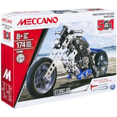 MOTO - 5 MODELES Meccano GRIS 1 - vertbaudet enfant 