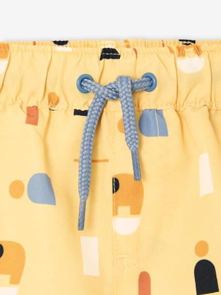 Short de bain imprimé géométrique bébé garçon jaune pâle 3 - vertbaudet enfant 