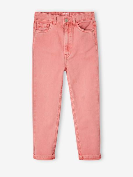 Pantalon Mom Morphologik fille tour de hanches Fin pêche 1 - vertbaudet enfant 