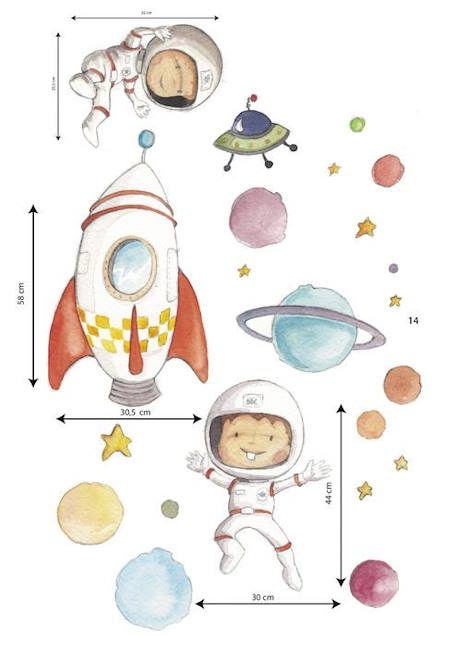 Sticker mural décoratif  'Planets' MULTICOLORE 2 - vertbaudet enfant 
