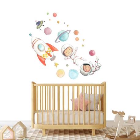 Sticker mural décoratif  'Planets' MULTICOLORE 1 - vertbaudet enfant 