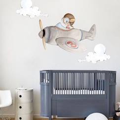 Linge de maison et décoration-Décoration-Sticker mural décoratif  "Cuco l'aviateur"