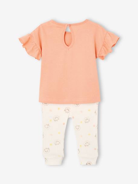 Ensemble bébé T-shirt + legging Disney® Marie Les Aristochats abricot 4 - vertbaudet enfant 