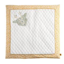 Jouet-Premier âge-Tapis d'éveil et portiques-Grand tapis 100x100 cm en coton blanc