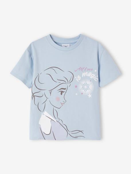 Tee-shirt fille Disney® Reine des Neiges bleu ciel 1 - vertbaudet enfant 