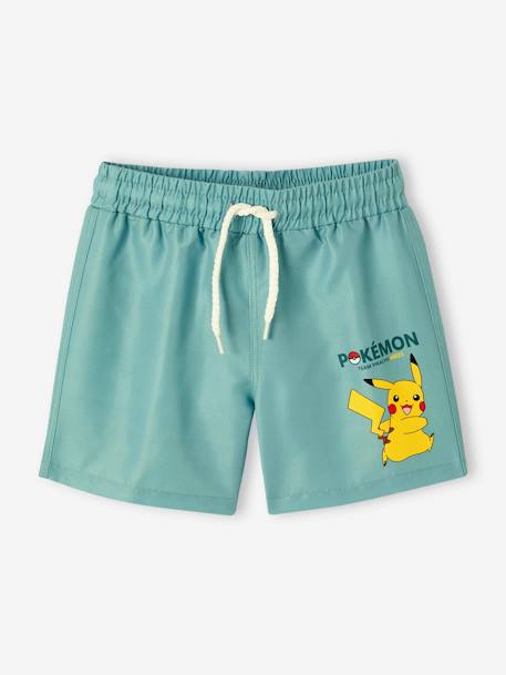 Short de bain microfibre garçon Pokemon vert sauge 1 - vertbaudet enfant 