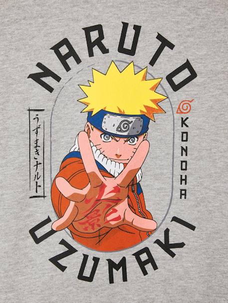 Sweat garçon Naruto® Uzumaki gris chiné 3 - vertbaudet enfant 