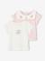 Lot de 2 t-shirts naissance en coton biologique rose 1 - vertbaudet enfant 