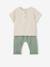 Ensemble t-shirt et pantalon en gaze de coton naissance vert de gris 2 - vertbaudet enfant 
