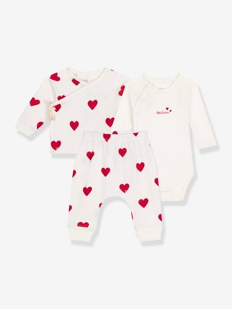 Bébé-Ensemble-Ensemble 3 pièces imprimé coeur bébé PETIT BATEAU