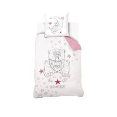 -WARNER - Housse De Couette Tom and Jerry Fille 140x200 cm - Rose-Blanc - 100% Coton