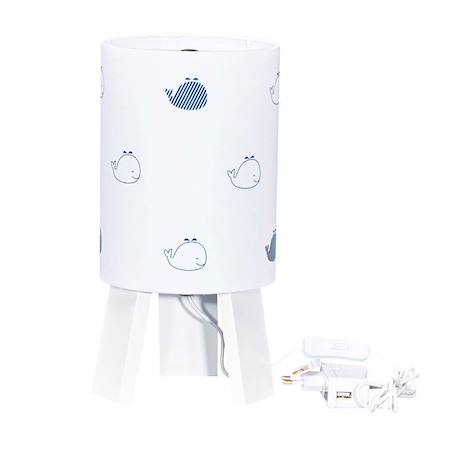 Lampe de chevet en coton blanc BLANC 3 - vertbaudet enfant 