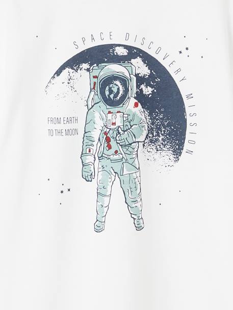 Tee-shirt motif astronaute garçon écru 3 - vertbaudet enfant 