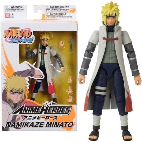 Figurine Namikaze Minato - Naruto Shippuden - Anime Heroes 17 cm - Bandai JAUNE 1 - vertbaudet enfant 