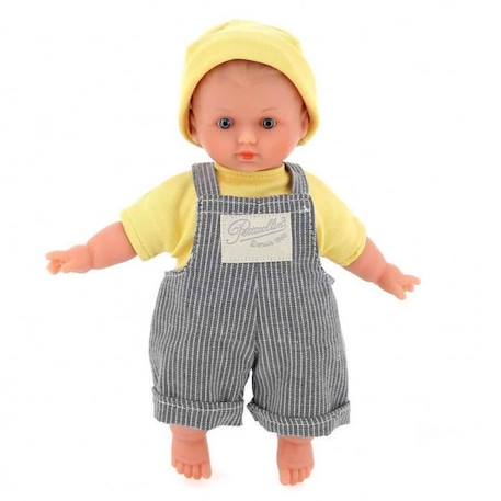 Poupon Ecolo Doll - PETITCOLLIN - Harry - Corps et vêtements en coton biologique - 25 cm JAUNE 1 - vertbaudet enfant 