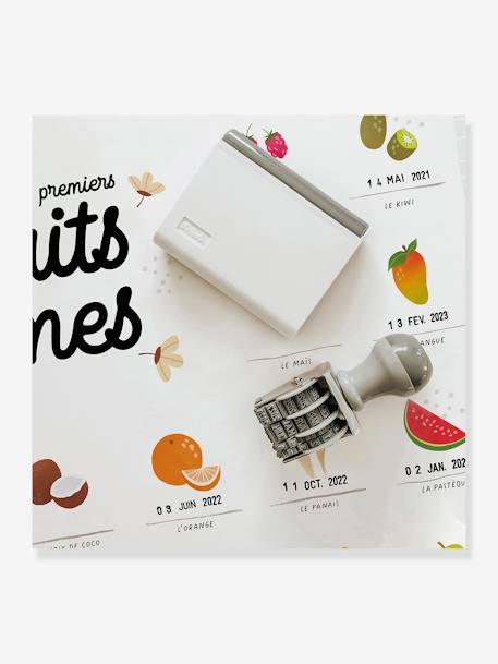 Affiche Mes premiers fruits et légumes LES PETITES DATES blanc 3 - vertbaudet enfant 