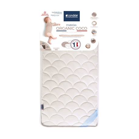 Matelas Bébé 70x140x11cm Organic Coco - Sans Traitement - Ferme - Tissu Coton Bio - Fabriqué En France - Garantie 5 Ans BEIGE 2 - vertbaudet enfant 