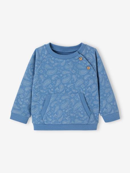 Sweat motifs bandana bébé bleu 1 - vertbaudet enfant 