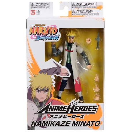 Figurine Namikaze Minato - Naruto Shippuden - Anime Heroes 17 cm - Bandai JAUNE 5 - vertbaudet enfant 