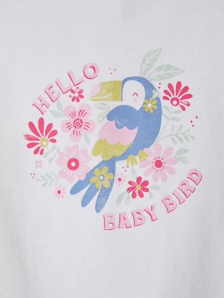 Tee-shirt Toucan bébé manches volantées écru 2 - vertbaudet enfant 