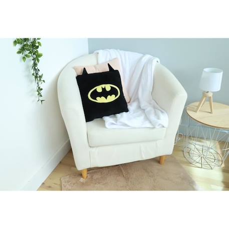 BATMAN - Coussin Plaid 2 en 1 Batman Ado 140x100 cm - 100% Polyester - Noir NOIR 3 - vertbaudet enfant 